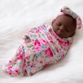 thumbnail image 1 of Adorable Poupée Bébé Peau Noire 30cm/10 Pouces - Poupée Reborn Parfaitement Mignonne et Réaliste!, 1 of 5