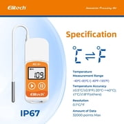 Elitech Temperature Data Logger Reusable Recorder with Extra External Sensor, 10 Pack