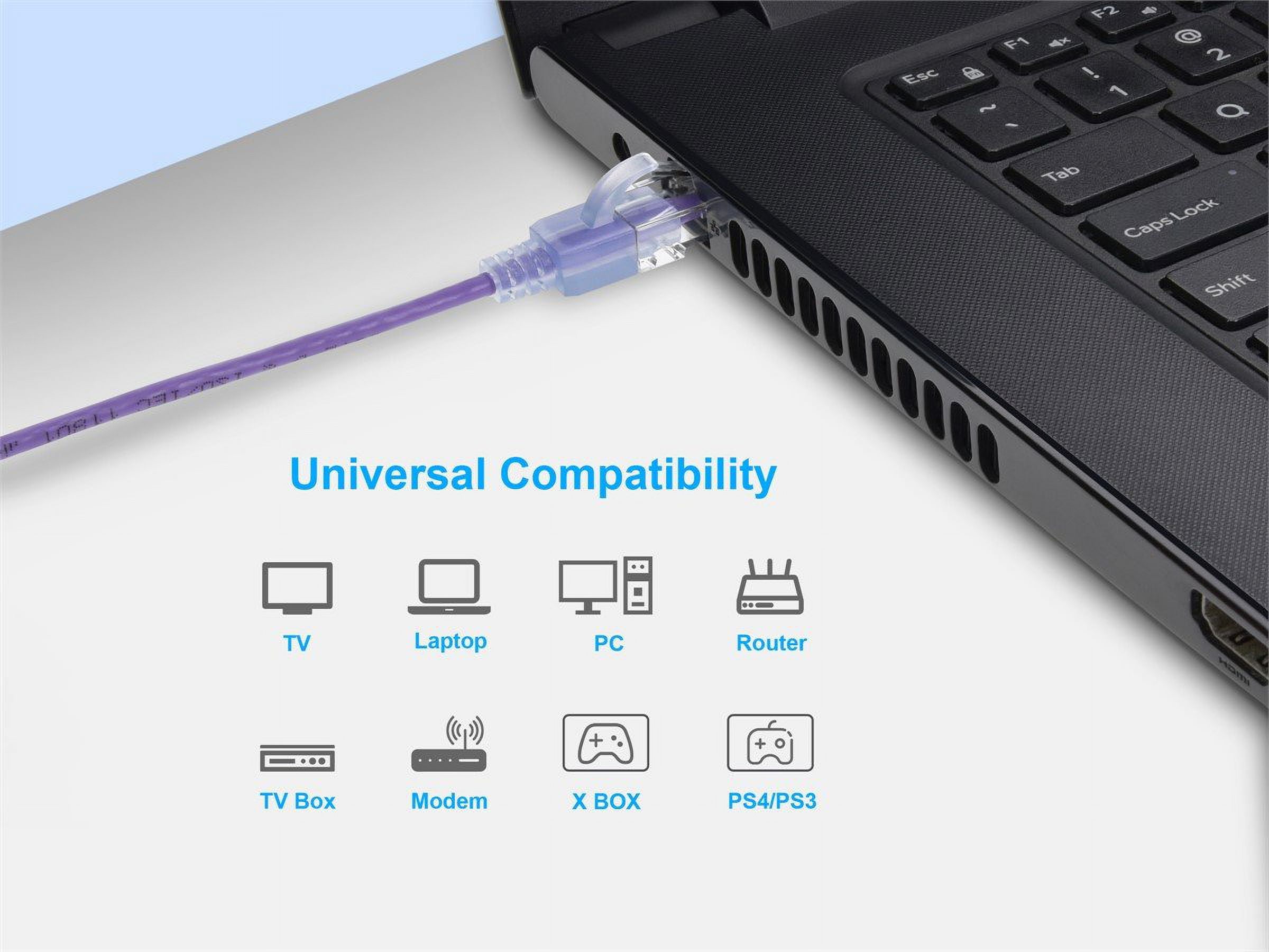 Monoprice Cat6A Ethernet Patch Cable - 10 Feet - Purple (10 Pack) Snagless RJ45 550Mhz UTP Pure Bare Copper Wire 10G 30AWG - SlimRun Series