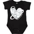 thumbnail image 3 of Inktastic Lung Cancer Awareness White Ribbon Around Heart Boys or Girls Baby Bodysuit, 3 of 5