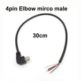 thumbnail image 3 of Cable de soldadura para reparación de bricolaje, 2 cables, 4 cables, conector macho acodado Micro USB 2.0 A, cable de extensión macho tipo C de 4 pines/2 pines, 3 of 5