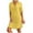 Yellow, variant on Womens 3/4 Sleeve Dresses Plus Size T Shirt V Neck Casual Summer Solid Color Tunic Tops