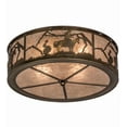 thumbnail image 5 of Meyda Tiffany 166016 Lone Cowboy 4 Light 22" Wide Flush Mount Drum Ceiling Fixture -, 5 of 7
