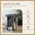 thumbnail image 3 of Dark Grey Small Cat Tree Tower with Perch & Scratching Post - Indoor Kitty Condo, 22.4" High, Compact Design for Living Room & Bedroom, 3 of 7