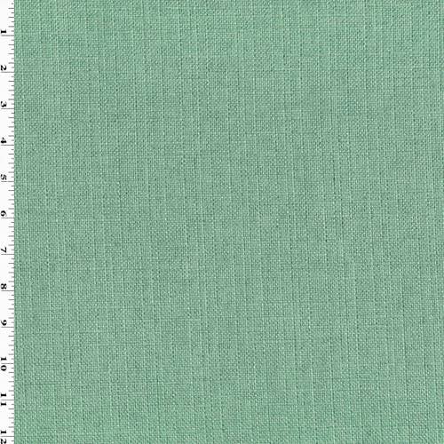 Seafoam Green Slub Basketweave Home Decorating Fabric, Fabric By the