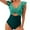 Z36Green, variant on Womens One Piece Swimsuit Cutout Ruffle Trim Bathing Suit Flattering Swimwear for Beach Pool Vacation White XL