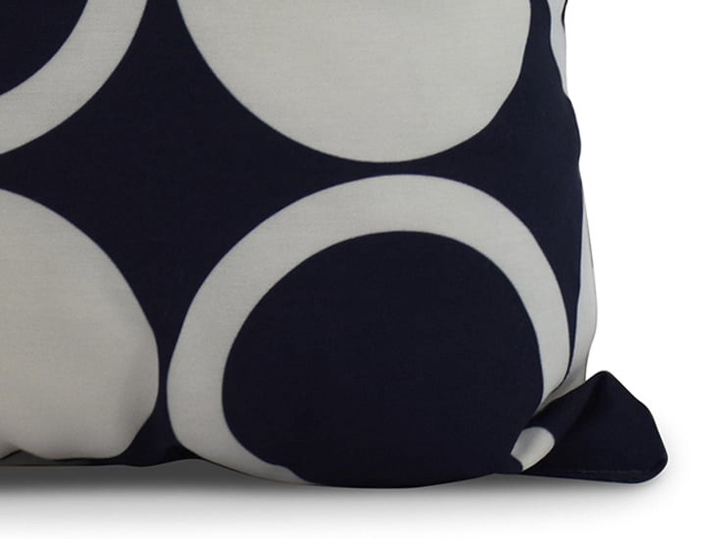 Simply Daisy, 16" x 16" ModCircles, Geometric Print Outdoor Pillow, Navy Blue