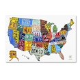 thumbnail image 2 of License Plate Map USA 2 by Design Turnpike, 16x24-Inch Canvas Wall Art, 2 of 9