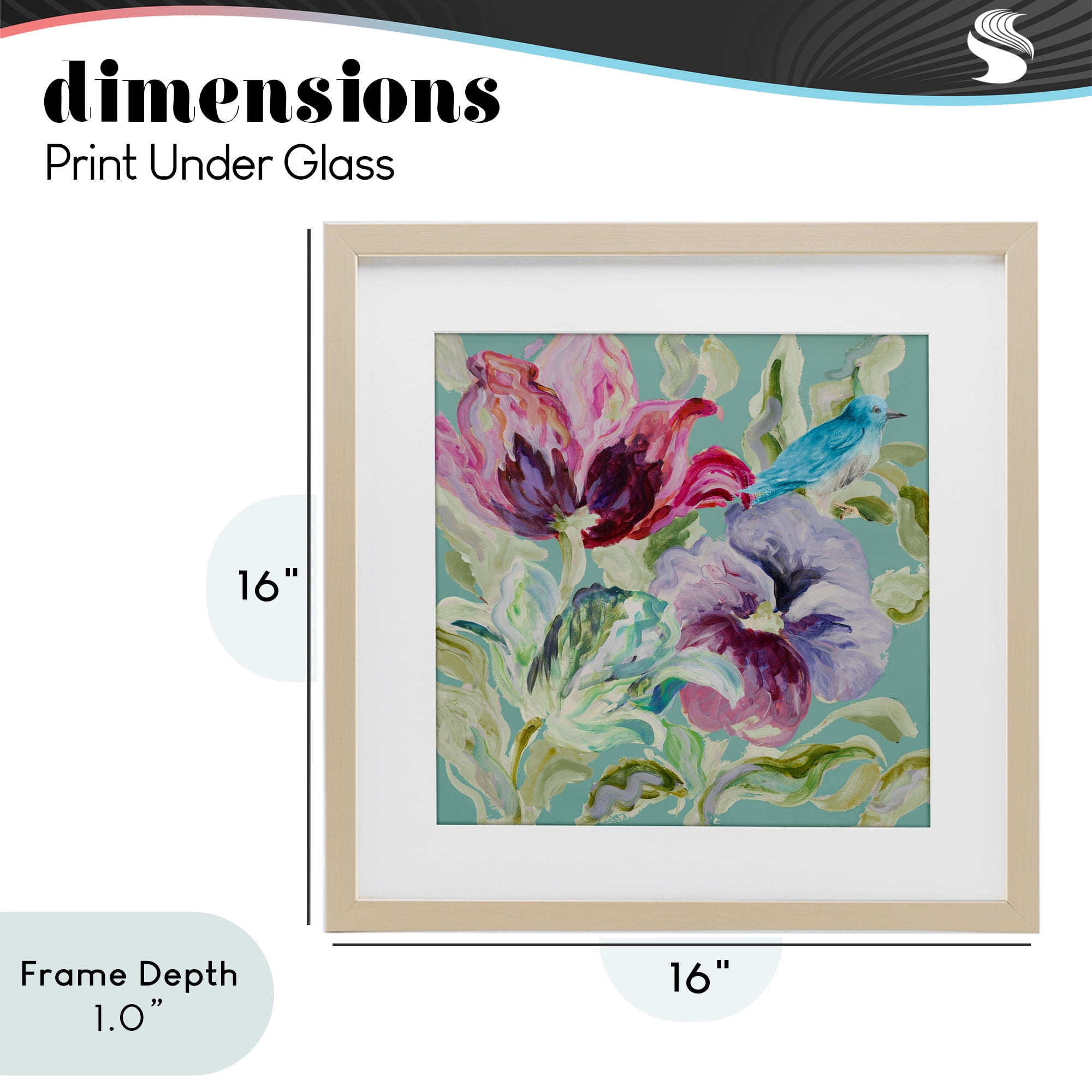 Stupell Industries Lyrical Garden Strokes Birch Framed Print Under Glass, design by Lanie Loreth