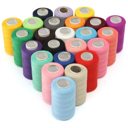 Spool Sewing Thread， 24 Assorted Colors 1000 Yards Each Polyester Thread Sewing Kit For Hand and Machine
