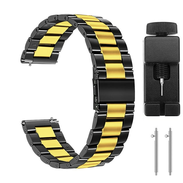 Correa Metálica de Acero Inoxidable de 22mm con Tres Diseños Versátil Elegante y Cómoda