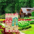 thumbnail image 5 of Flip Flops Beach Summer Garden Flag Double Sided Vertical Burlap Yard Outdoor Decor 12.5x18 Inch, 5 of 6