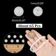 thumbnail image 2 of 240 cuentas de jade natural de 6 mm, cuentas de jade blanco, cuentas redondas sueltas de piedras preciosas, cuentas espaciadoras de piedra natural para collares, pulseras y joyas. Agujero: 1 mm., 2 of 7