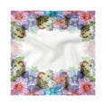 thumbnail image 1 of Floral Decorative Napkins Set of 4, Watercolor Design Vivid Spring Petals and Butteefflies Frame, Silky Satin Fabric for Brunch Dinner Party, 12", Multicolor, by Ambesonne, 1 of 2