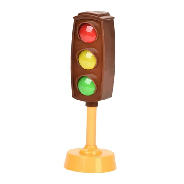Mini Semáforo, Juguete de Simulación, Lámpara de Señalización, Juguete de Aprendizaje, Semáforo, Modelo para Niños, Semáforo de , marrón