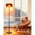 thumbnail image 6 of Advwin 1500W Electric Infrared Freestanding Patio Heater for Indoor & Outdoor, IP55 Waterproof, Tip-Over Protection, Quiet Operation for Patio, Garden, Balcony,Brown, 6 of 8