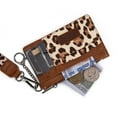 thumbnail image 6 of Wrangler Small Credit Card Holder for Women Slim Card Holder Wallet Womens Ladies Female Wristlet Keychain Wallet, Leopard-Brown, 6 of 6