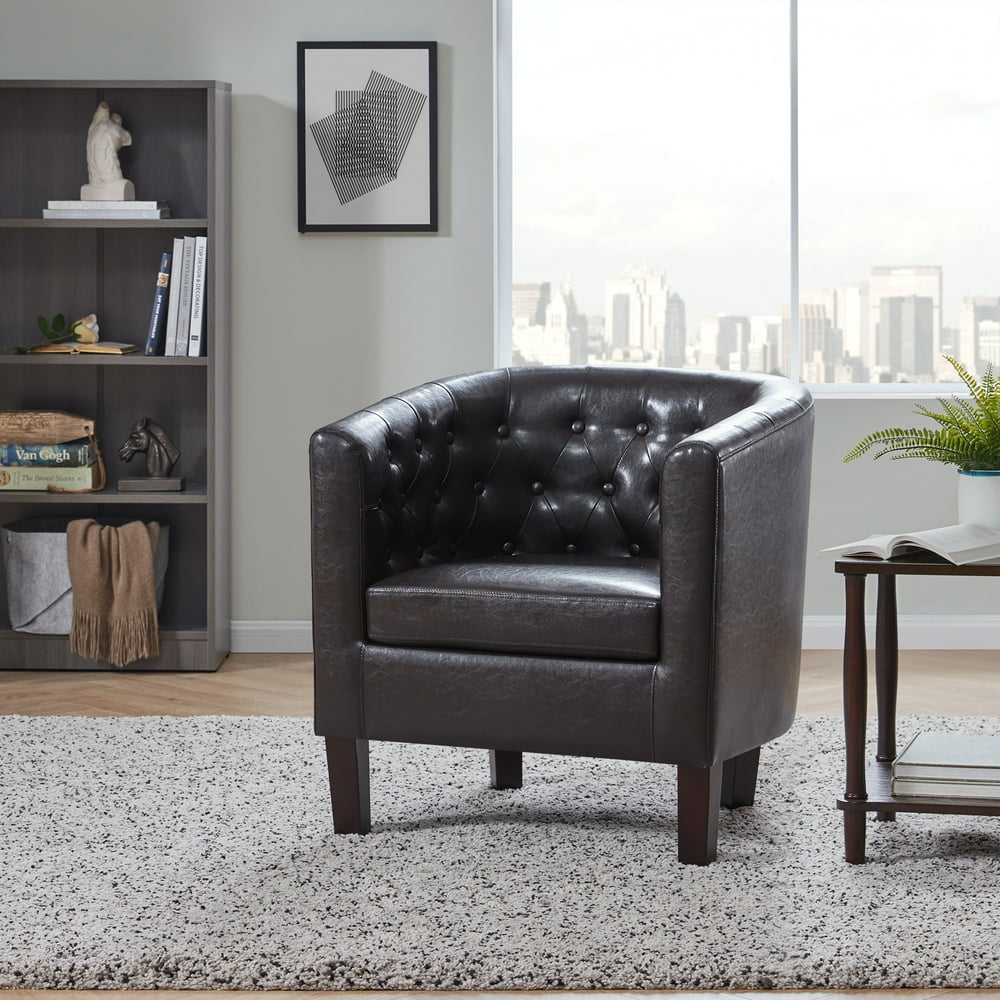 BELLEZE Modern Berlinda Tufted Upholstered Club Chair Cushion Tub