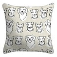 thumbnail image 2 of (2 pack) Mainstays 16" x 16" Dog Faces Decorative Outdoor Throw Pillow, Beige, 2 of 8