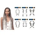thumbnail image 3 of Ebo 10 Styles Baby Hair Tattoo Stickers Baby Hair Tattoo Edges Hair Bangs Curly Hair Styling Templates Waterproof And Lasting Tattoo 10 Pcs Assorted Styles, 3 of 10