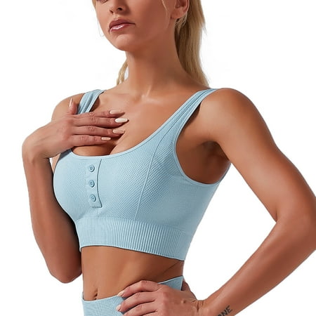 

RPVATI Sports Bras for Women Comfort Running Workout Bras Wireless Bra