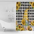 thumbnail image 2 of Shower Curtain Waterproof Shower Curtain for Bathroom,Bathtub,Shower, Sunflower Summer Gnomes Buffalo Plaid Shower Curtain Set with Hooks for Home Decoration 72x72 Inch, 2 of 6