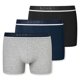 thumbnail image 1 of SCHIESSER Paquete de 3 Pantalones Cortos para Hombre - Serie "95/5", Calzoncillos, Cintura con Logotipo, lisos, S-2XL Negro/Azul/Gris S (Small), 1 of 5