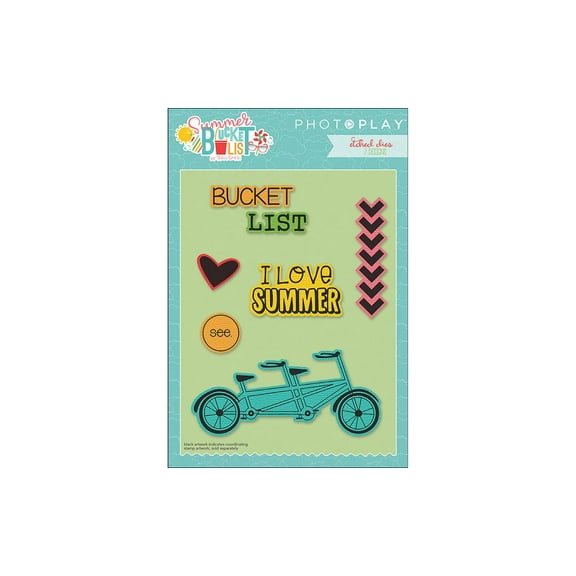 Photo Play Summer Bucket List Etched Dies Icon