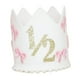 thumbnail image 3 of Hombo de corona de cumpleaños 1/2 6 meses decoraciones de cumpleaños decoración de chicas suministros de fiesta temática de la celebración de fotos Dorado, 3 of 8