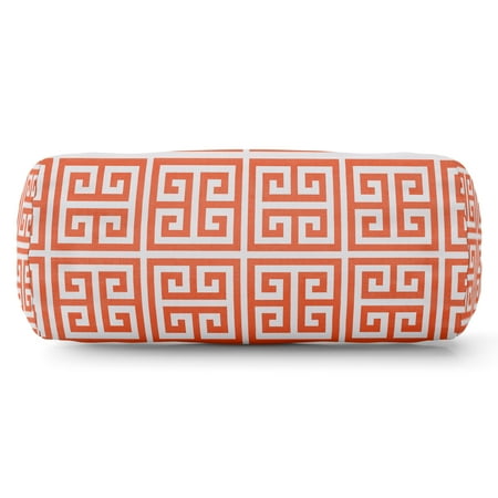 Majestic Home Goods Indoor Outdoor Orange Towers Round Bolster