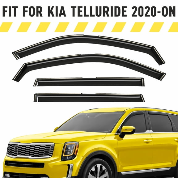 AEROGUYS Extra Durable Window Deflectors In-Channel Window Visors Rain Guards Fit for Kia Telluride 2020-2026, Sun Visors, Wind Vent Visors, vent shades, Car Accessories - 4 pcs. AG0770