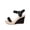 Black, variant on Women's Espadrille Suede Platform Sandals Comfortable Wedges Heel with Arch Support Non Slip Summer Ankle Strap Dress Shoes Brown Size 8.5
