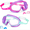 Pink Purple & Green Purple, variant on 2 Pack Kids Swim Goggles for Ages 3-14, Anti-Fog UV Protection Wide Clear View Swimming Goggles for Boys & Girls-Pink Purple & Green Purple