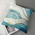 thumbnail image 7 of Acheng Marble Texture Turquoise and Gold Silver Decorative Throw Pillow Covers Luxury Abstract Fluid Art Ink Soft  Pillow Case Square Cushion Covers for Couch Sofa Set of 2 12x12in, 7 of 7