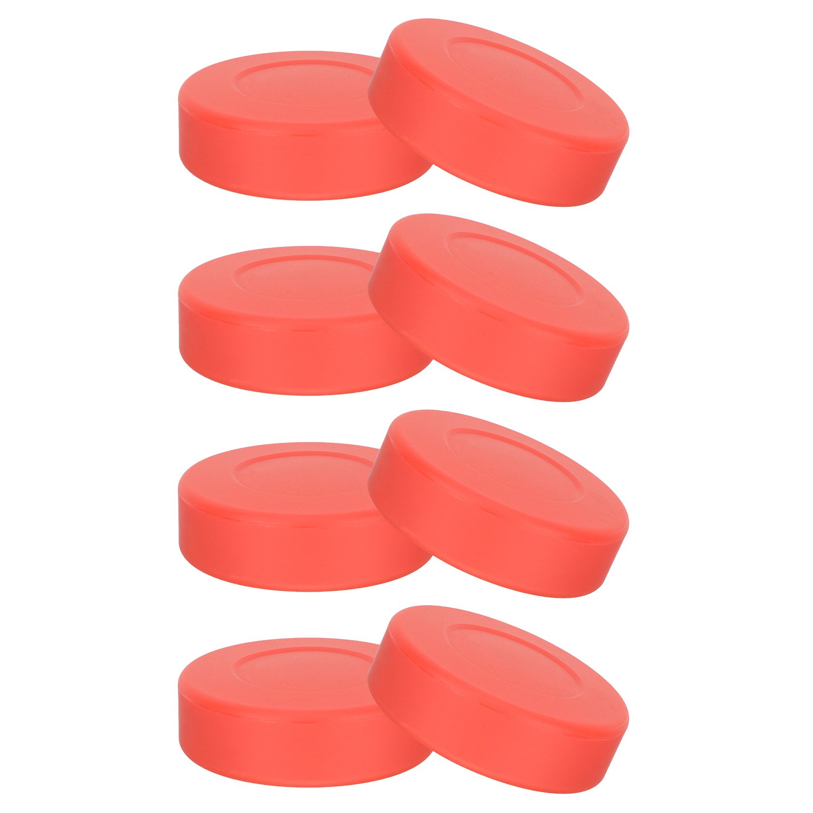 FONDOTIN 8Pcs Matte Surface Red Hockey Pucks PVC Durable Practice Equipment for Ice Hockey Skill