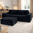 thumbnail image 3 of Jakoola 105" Modular Cloud Sectional Sofa with Ottoman, Oversized Chaise Lounge, All-Foam Corduroy Couch, Modern Living Room Furniture, 3 of 13