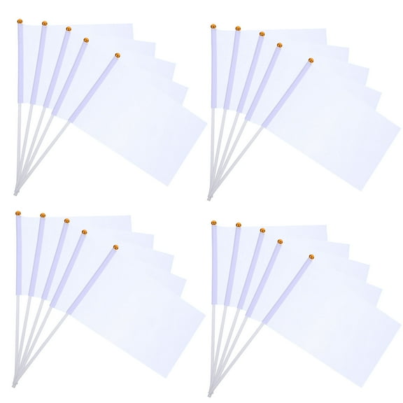 Greenadscape 20Pcs Hand-Waving Flag Large Handheld Flag 5.5x8.3in For Birthdays