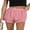 Red, variant on Michellecmm Women Plaid Shorts, Elastic Waist Casual Shorts Summer Streetwear for Daily Date