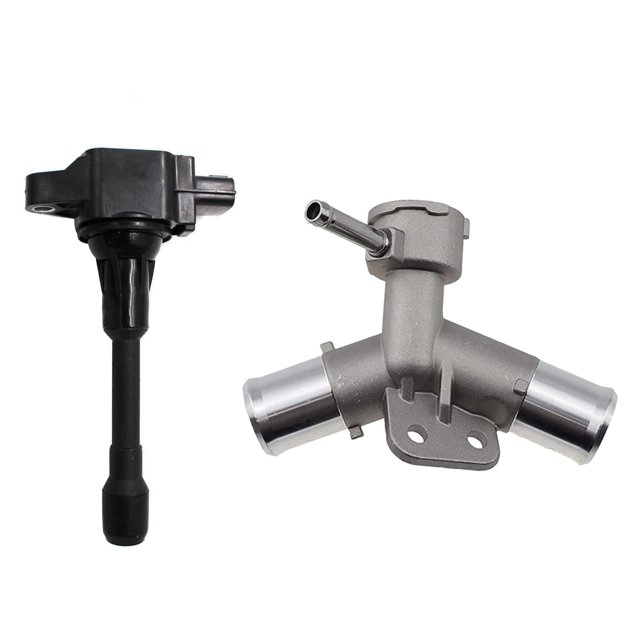 22448-1HC0A Ignition Coil with Aluminium Engine Radiator Filler Neck Coolant Thermostat Housing Water Pipe