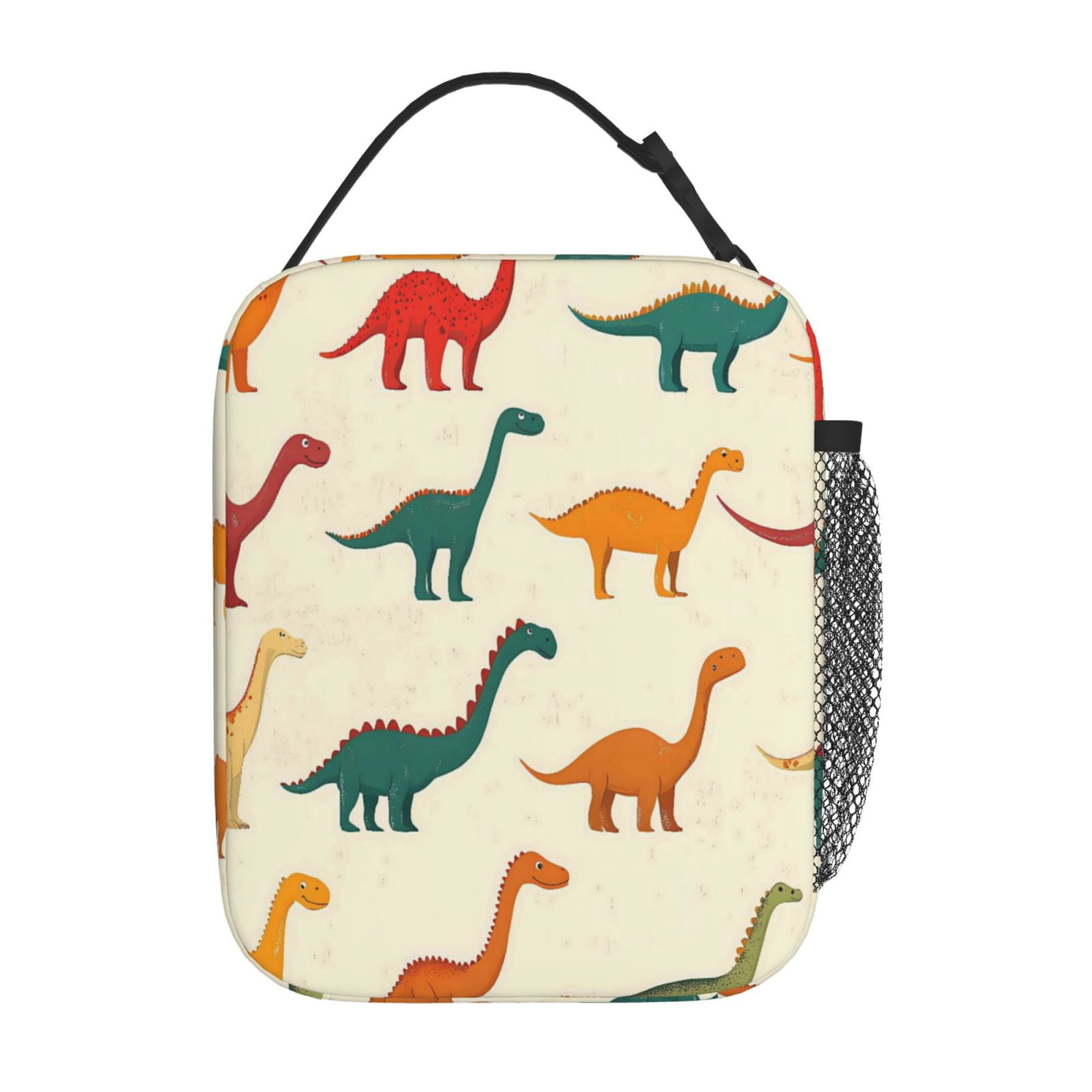Lunch Bag For Women Men Insulated Portable Lunch Box Bento Box Office Picnic Travel Cooler Bag Multicolored Dinosaurs