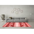 thumbnail image 3 of Ahgly Company Machine Washable Indoor Rectangle Abstract Red Modern Area Rugs, 5' x 7', 3 of 4