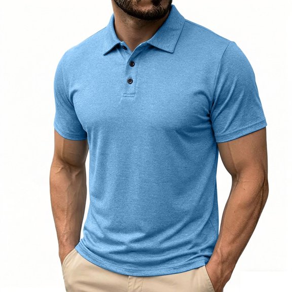 Klisyaur Casual Short Sleeve Shirts for Mens Soft Breathable Lightweight Collared Tops Vacation Beach Wedding Tee with Button