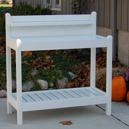 Dura-Trel Vinyl Greenfield Potting Bench - White