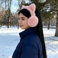 thumbnail image 3 of Plush Cat Ear Earmuffs for Kids Girls Boys, Warm Winter Earmuffs Toddler Ear Warmer, Fluffy Cute Ear Covers for Cold Weather Outdoor and Indoor Use, 3 of 5