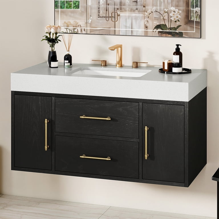 Transitional 40 Inch Vanity 40 Inch Bathroom Vanity Milan 40 Inches Modern Wall Mounted Bathroom