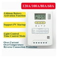 12V 24V 36V 48V 120A 60A 80A100A Solar Charge Controllers With LCD Display 5V USB For Solar Off