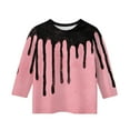 thumbnail image 4 of Drmagiyhm Halloween Shirts for GirlsSize 10-12 Cute Floral Print Tshirts Casual Stylish Crewneck Shirts Little Girl Halloween Christmas Tops, Tees & Blouses Pink 9-10 Years, 4 of 4