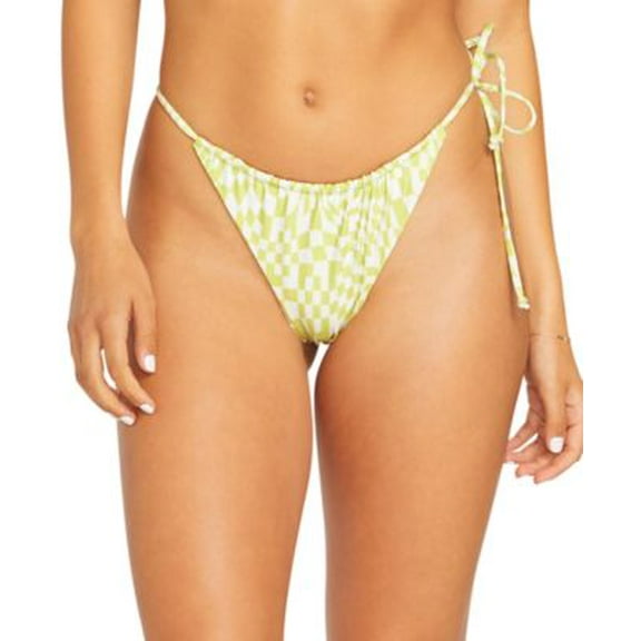 Volcom Women's Check Her Out Tiny Bikini Bottom Swimwear Limeade Size M
