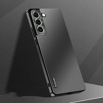 ELEHOLD for Samsung Galaxy S23 Slim Case, Aluminum Metal Frame All-inclusive Camera Lens Lightweight Shockproof Anti-Scratch Glossy Case  for Samsung S23 6.1" - Black