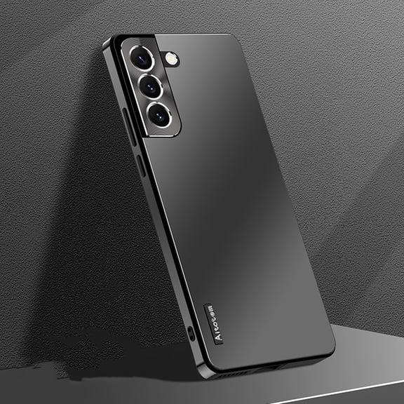 for Samsung Galaxy S23 Slim Case, Aluminum Metal Frame All-inclusive Camera Lens Lightweight Shockproof Anti-Scratch Glossy Case for Samsung S23 6.1" - Black